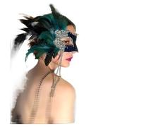 DSFDFDG Masque en dentelle à plumes et fleurs for bal d'Halloween(Color5)