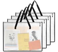 DSFDFDG Porte-Documents d'art, Porte-Documents d'œuvres, Organiseur d'affiches avec Fermeture éclair et poignée, classeur en Maille pour Stockage Photographie(4Pcs)