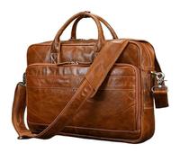 DSFDFDG Sac à main de luxe en cuir véritable for homme, mallette voyage, sac bandoulière for, d'affaires for ordinateur portable, grand messager(Brown 172)