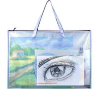 DSFDFDG Sac fourre-Tout en Nylon à bandoulière, 61 x 91 cm, léger et imperméable, for Ranger des Affiches, portfolios d'art pour Stockage Photographie(Silver 1 Pack)