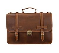 DSFDFDG Serviette en cuir marron for homme, sac d'affaires véritable for ordinateur portable(Brown)