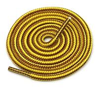 DSFIHJO 4 paires de lacets de chaussures rayés Double couleur, baskets rondes d'extérieur, bottes en coton, 70CM 90CM 120CM 150CM(Golden yellow brown,90cm)