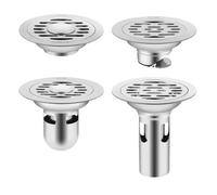 DSFIHJO avec Grille Couvercle de Grille Douche Sol Drain Anti-Reflux carré évier crépine Dectable Filtre de vidange(12cm-B)