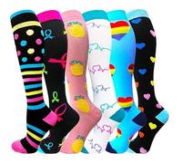 DSFIHJO Bas de contention homme Chaussettes De Compression For Leggings Running Pressure Soccer Unisexes For Adultes Édition Network Red Nurse Men Sock Bas de contention voyage avion(MIX006-36,L-XL)