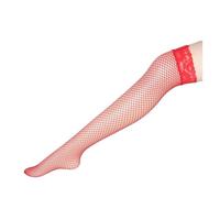 DSFIHJO bas porte jarretelle Bas femme cuissardes, bas soie femme jarretière, bas femme, leggings résille, haut dentelle, médias(Red)