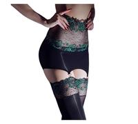 DSFIHJO bas porte jarretelle Robe moulante taille haute avec porte-jarretelles en dentelle et bas longs for femme, bas en soie noirs séduisants(Black and Green,Skirt)