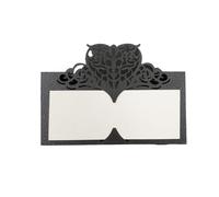 DSFIHJO Carte Invitation Mariage Carte De Table Mariage En Papier Découpé Au Laser Forme Cœur, Nom, Place, Décoration Fête, Siège For Faveur, 10/50/100 Pièces Universel(Black,10pcs)