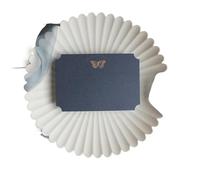 DSFIHJO Carte Invitation Mariage Carte de vœux légère et luxueuse, motif papillon tridimensionnel estampé or, carte message, invitation mariage(Blue)