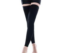 DSFIHJO Chaussettes De Compression Bas de contention élastiques Legbeauty 23-32 mmHg for soins infirmiers, unisexes, classe médicale 2, for dormir pour Voler(Footless-Black,L)