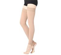 DSFIHJO Chaussettes De Compression Bas de contention haute cuisse for homme et femme, couleur chair noir, tailles SML, XL, XXL, XXXL, 23 à 32 mmHg pour Voler(Beige-leg sleeve,XX-Large)