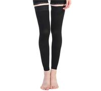 DSFIHJO Chaussettes De Compression Bas de contention haute cuisse for homme et femme, couleur chair noir, tailles SML, XL, XXL, XXXL, 23 à 32 mmHg pour Voler(Black-leg sleeve,XL)