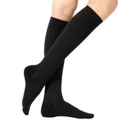 DSFIHJO Chaussettes De Compression Bas de contention haute cuisse for homme et femme, couleur chair noir, tailles SML, XL, XXL, XXXL, 23 à 32 mmHg pour Voler(Black-closed toe,XL)