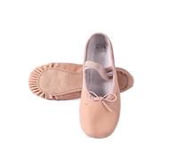 DSFIHJO Chausson Danse Classique Femmes Ballet Pantoufles for Femme Danseuse En Cuir PU Danseurs Professionnels for Filles Enfants Semelle Souple Toddler Chaussures De Danse(Lace Up Full Sole,27)