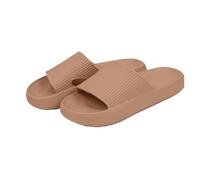 DSFIHJO chaussons nuages Claquettes orthopédiques for hommes, pantoufles de salle bain d'été, tongs couple, sandales d'intérieur antidérapantes femmes(Brown,40-41)