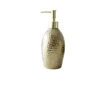 DSFIHJO Ensemble Distributeur de Savon Ensemble D'accessoires De Salle Bains, Distributeur Savon en Argent Doré, Tasse Gargarisme, Porte-Savon Ensemble Salle de Bain Accessoire(Latex Bottle)