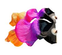 DSFIHJO éVentail De Danse du Ventre Enfant Femmes Venche Danse Ventilateur 1 Paire Gradient Couleur Dancer Pratique Longue Imitation Soie Ventilateurs de Soie(16,1 pair-240x90cm)