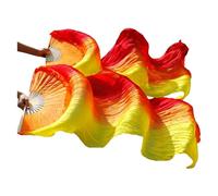 DSFIHJO éVentail De Danse du Ventre Enfant Femmes Venche Danse Ventilateur 1 Paire Gradient Couleur Dancer Pratique Longue Imitation Soie Ventilateurs de Soie(11,1 pair-180x90cm)