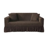 DSFIHJO Housse De Canapé Housse de canapé 1/2/3/4 Places élastique Universelle clé en Main for Couvrir Les Quatre Saisons pour Le Salon(Brown,2 Seater (145-185CM))