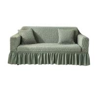 DSFIHJO Housse De Canapé Housse de canapé 1/2/3/4 Places élastique Universelle clé en Main for Couvrir Les Quatre Saisons pour Le Salon(Green,3 Seater (190-230CM))