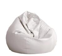 DSFIHJO Housse Pouf Housse de Pouf en Similicuir sans Rembourrage, idéale for l'extérieur, for Les Jeux vidéo ou Salons pour Le Salon(White,D4.5ft-Cover-Giant)