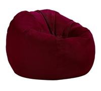 DSFIHJO Housse Pouf Housse de Pouf en Velours côtelé sans Rembourrage, for Salon, Coin Jeu, Film pour Le Salon(Wine Red,D80cm-2.6ft-Cover)