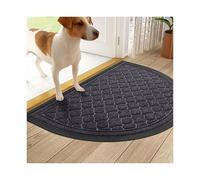 DSFIHJO Paillasson Paillasson D'intérieur Demi-Lune Lavable Et Résistant for Entrée, Absorbant Anti-salissures, Idéal for La Cuisine Ou Le Jardin(Grey,43.3x75cm)