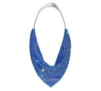 DSFIHJO Pochette argent Sac de soirée à poignée en métal, magnifique pochette et sac main diamant fait la for fête mariage Pochette de soirée femme(Dark Blue AB)