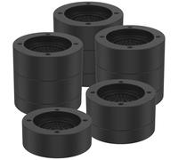 DSFIHJO Rehausseur De Meuble Rehausseur de Meubles Rond Robuste, antidérapant, for Machine à Laver, Bureau, Bas Jambe, 4 pièces(Black)