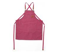 DSFIHJO Tablier Cuisine Tablier en toile épaisse Denim, antisalissure, for Barista, for cuisine, Restaurant, barbier, charpentier, fleuriste, for femmes et hommes Universel(Pink)