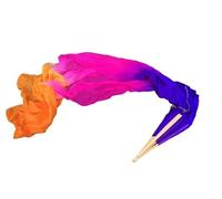 DSFIHJO Voile de Soie de Danse du Ventre, véritable Long éventail, Accessoires de Performance de Danseuse, Banderole de Drapeau de louange d'église(Color 20,150cm)