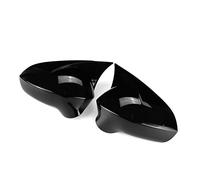 dsfik 2 Pièces Voiture Rétroviseur Latéral Couvercle Capuchon Coque Pour SEAT Pour Leon MK2 1P 2009-2012 Pour Ibiza MK4 6J Pour Exeo 3R 2008-2017 (Couleur : noir)