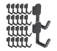 DSFVERVD Porte manteau mural 24 Pcs Peg Board Hook Accessories Rack Pegboard J Shape Hooks for Pegboards Organizer(Black)