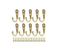 DSFVERVD Porte manteau mural Mini Alloy Hook with Screws Door Wall Mounted Hanging Hanger for Coat Towels Caps Kitchen Bathroom Storage Hooks Holder(Gold,20 Sets)