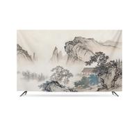 dsgaSETewt Housse pour téléviseur, Couverture d'impression de paysage et tissu protection solaire(Mountain,65inch)