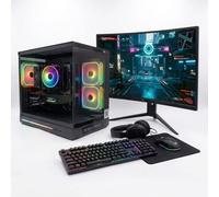 DSGate Pack M5-IV DGT Black - PC Gamer Pack Complet - Intel Core i3-13100F - NVIDIA GeForce RTX 3050 6 Go - 16 Go DDR4 - SSD 512 Go - Écran + Combo Gaming - Windows 11