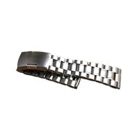 DSHDFJ Bande de montre en acier inoxydable massif adaptée aux hommes femmes montres bretelles en métal 14mm 16mm 18mm 19mm 20 21mm 22 22mm 26mm 26mm Bande de boucle pliante 26mm 26mm(Silver,24mm)