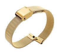 DSHDFJ Bracelet De Montre En Acier Inoxydable Solide, Compatible Avec Armani, Bracelet De Montre De Petite Taille For Femmes, Compatible Avec La Ceinture En Maille 6mm 8mm 10mm(ML-D4-Gold,10mm)