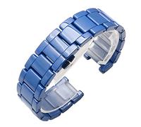 DSHDFJ Bracelet De Montre En Céramique Compatible Avec Les Montres GC, Bracelet En Céramique Cranté À La Mode(Blue,16X9mm)