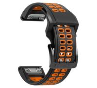 DSHDFJ Compatible avec Garmin Instinct 2 / Instinct Tactical Solar Strap Bracelet de montre à dégagement rapide Bracelet de montre 22 mm Bracelet en silicone double couleur(Black orange)