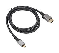 dsheng Câble d'interface Multimédia HD 4K, Adaptateur d'interface Multimédia HD 4K 60 Hz HD Plug and Play Fil de Cuivre pour Appareil Photo pour Tablette (1M)