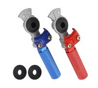 dsheng Glad Hands Grips Lot de 2, Kit de Poignées D'extension Gladhand Haute Résistance, Couplage de Frein à Air, Poignée de Main Glad Hands Set Rouge et Noir anodisé pour Semi-Camion RV