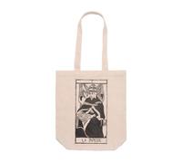 DSHIRT14 Sac fourre-tout avec soufflet - Tarot De Marseille La PAPESSE Sac résistant Poignées Longues Shopper Ésotérique et Symbolique Tarot Marseille