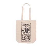 DSHIRT14 Sac fourre-tout avec soufflet - Tarot De Marseille Le Bateleur - Sac résistant - Poignées longues 70 cm - Shopper ésotérique et symbolique