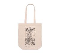 DSHIRT14 Sac fourre-tout avec soufflet - Tarot De Marseille XVI La Maison Dieu - LA TOURRE - Sac symbolique symbole de rupture, de révélation et de libération - Sac résistant - Poignées longues 70 cm