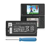 DSi TWL-003 Batterie de rechange 2500 mAh pour lecteur de jeu Nintendo DSi, NDSi avec outil de réparation (pas pour Nintendo DSi XL, DSi LL, DS Lite)