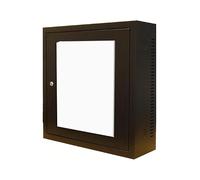 DSIT Baie Murale 3U avec Porte en Verre 185mm de Profondeur - Noir