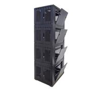 DSIT Baie Serveur de colocation 42U avec Porte perforée- 4x9U - 800x800x2000mm (LxPxH) - Noir