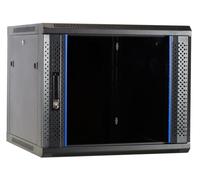 DSIT Ensemble 19 pouces : armoire réseau 9HE montage mural - étagère - multiprise SPD 8 compartiments - barre brosse - panneau de brassage Cat6 UTP