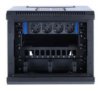 DSIT Kit de 10 pouces : armoire réseau murale 4HE - rails de rack - multiprise - barre de guidage de câbles - panneau de brassage UTP Keystone