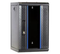 DSIT Kit de 10 pouces : armoire réseau murale 9HE - rails de rack - multiprise - barre de guidage de câbles - panneau de brassage CAT6A STP